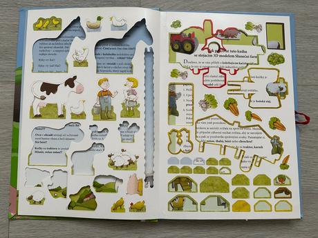 Kniha na farmě, 3d, interaktivní knížka,