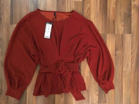 Nový cihlově červený top pc 450, vel s-m, amisu, amisu,s
