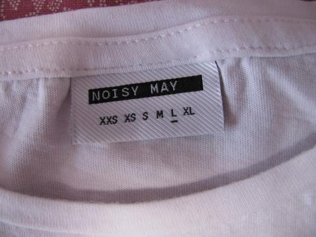 Dámské bílé bavlněné tričko noisy may, l