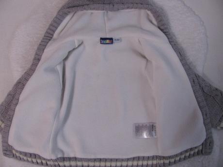 Přechodní šedá bundička s kapucí, lupilu,80