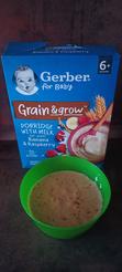 GERBER mléčná kaše pšenično-ovesná banán a malina 200 g