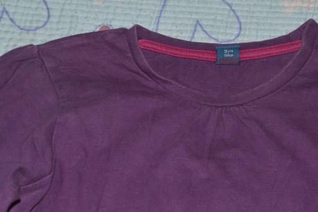 128 134 fialové bavlněné triko, tu,128