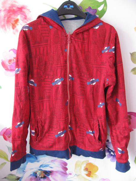 Dětská, oboustranná bavlněná mikina s kapucí, desigual,164