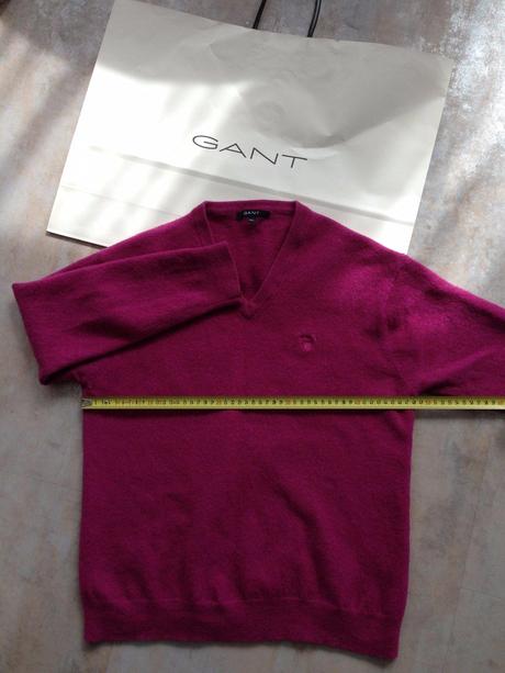 Unisex svetr značka gant fuchsiová barva vel. m, gant,m
