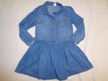 Pěkné odlehčené riflové šaty 98/104, baby,104