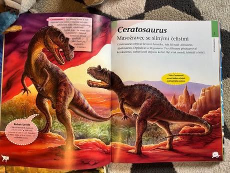 Set dinosaurů a knihy,