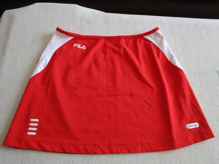 Červená sportovní elast. minisukně, vel. m, fila, fila,m