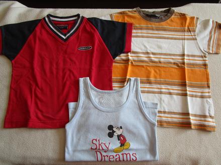 2x pěkné chlapecké tričko + tílko, vel. 104, h&m,104