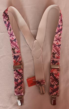 Dívčí kšandy/šle růžové s motýlky, 