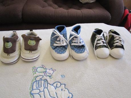 3x pěkné lehké kojenecké botičky, cena celkem, 17