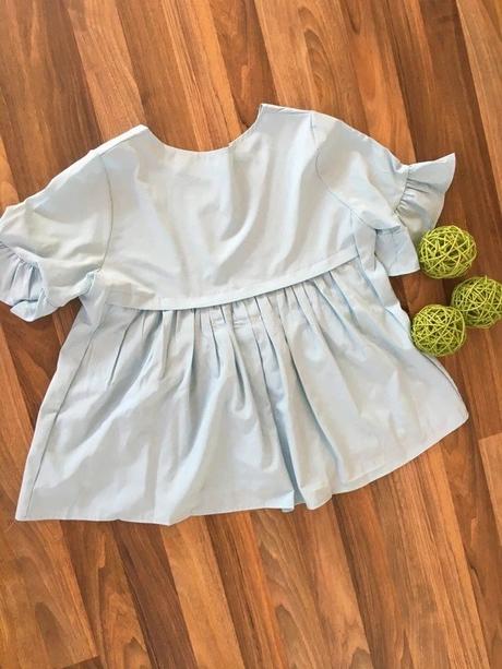 Nová nabíraná modrá halenka, vel s, s