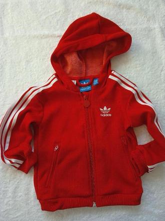 Červená mikina adidas, adidas,86
