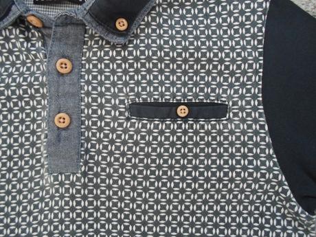 Modré tričko triko s límečkem polo, 146