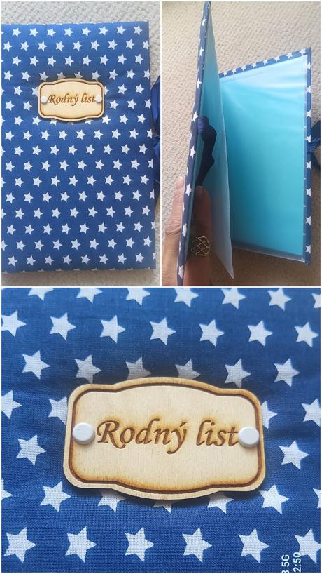 Obal na rodný list modrý,