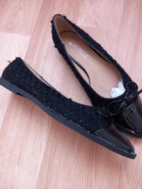 09 - černé brokátové baleríny vel. 39 - n.o.v.é, 39