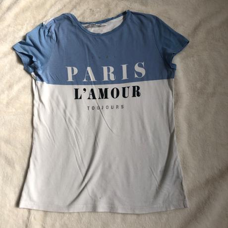 158/164 tricko paris modro-bile h&m, h&m,158