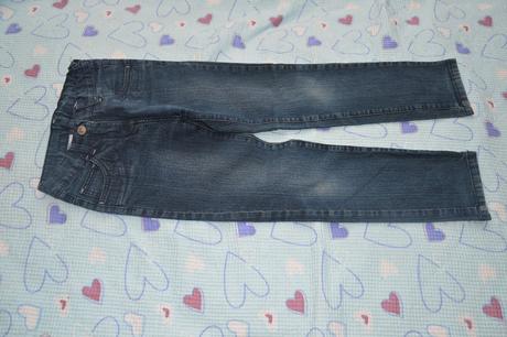 Elastické džíny s kamínky, regulace v pase, c&a,128