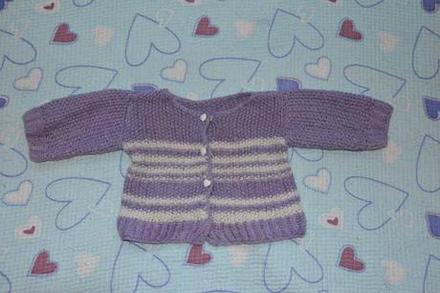 Fialový svetřík na donošení, 68