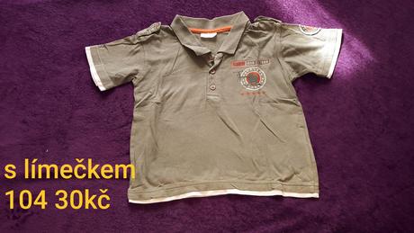 Tričko krátký rukáv s límečkem 104, 104