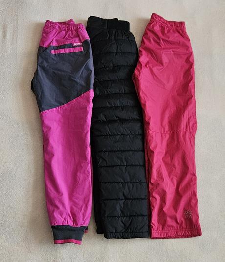 Troje dívčí zimní kalhoty, vel.140/160, lewro,140