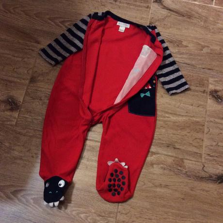 Fleece overal/pyžamo s příšerkou, early days,86