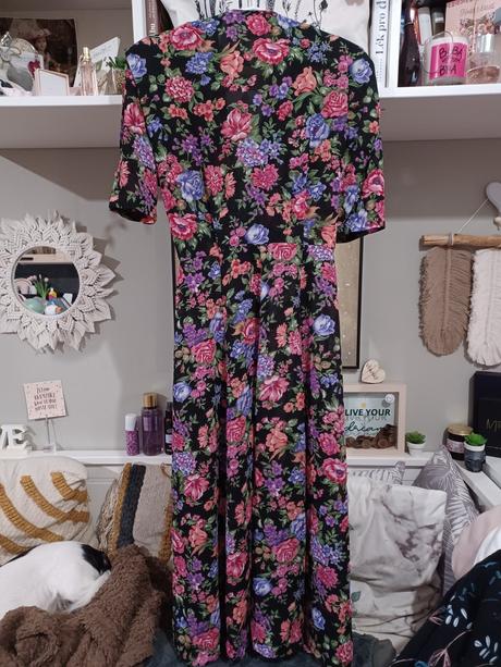 Květnované květinové kytičkové šaty vintage, m