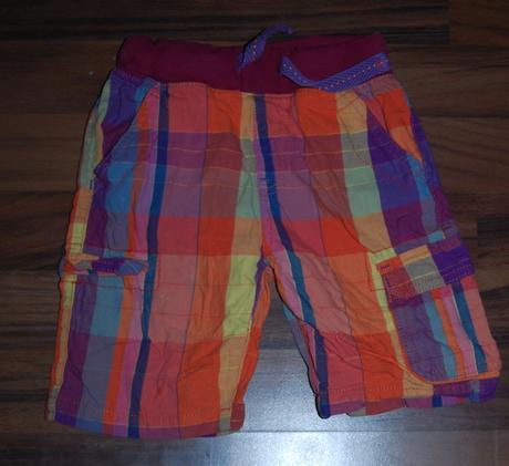 Kostkované kratase v pase na gumu vel. 86, next,86