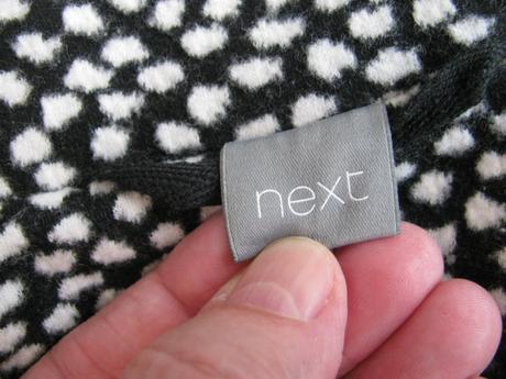 Černobílé přechodní sáčko, kabátek next, next,122