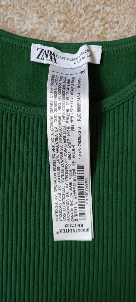 Dámské body zn."zara" vel."xs-s", zara,s