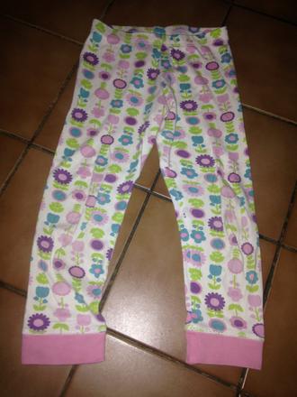 Dívčí pyžamové kalhoty kytičky vel. 98 - 104, mothercare,98
