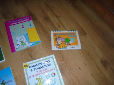 Pracovní sešity, omalovánky pro děti, předškoláky,
