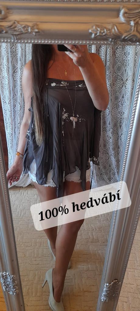 All saints asymetrický zdobený top - hedvábí, 36