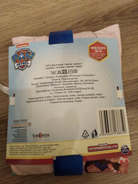 Nové šaty tlapková patrola (paw patrol), nickelodeon,86 / 92 / 98 / 104