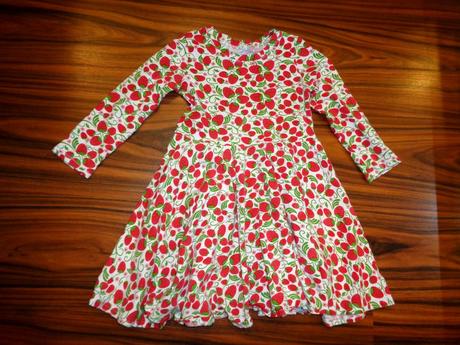 Krásné bavlněné jahůdkové šaty, 116