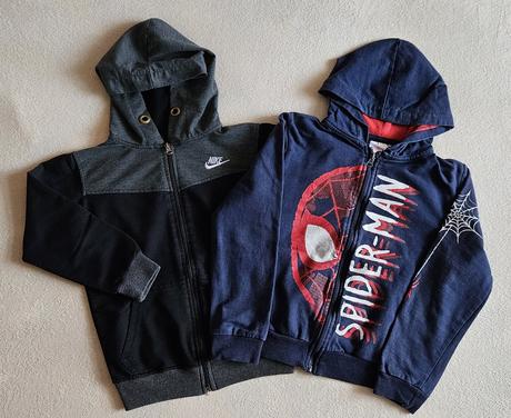 2x dětská mikina, mikinka, nike, spiderman,128/134, nike,128