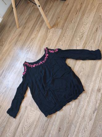 Viskózová halenka s holými rameny 158/164, xs/s, takko,164