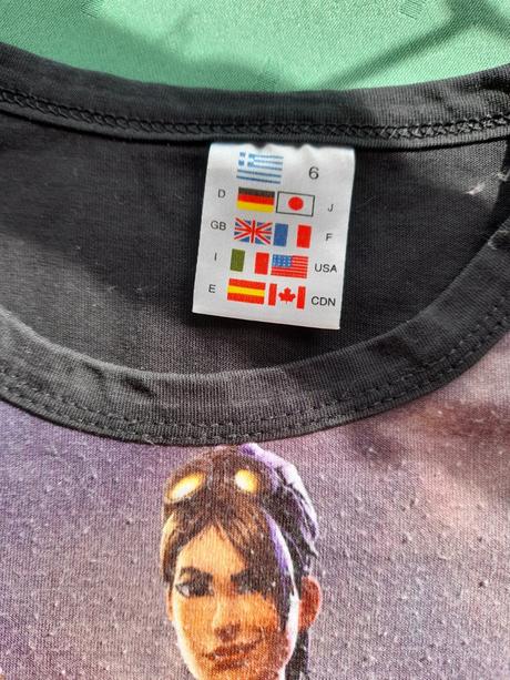 Černé tričko fortnite s obrázkem, 128