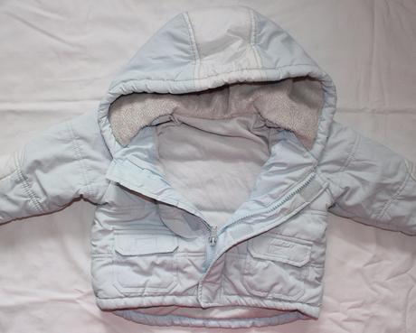 Bc17. bledě modrá přechodová bunda 9-12 měs. , mothercare,80