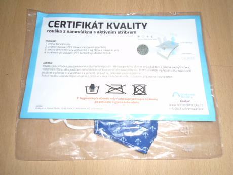 Rouška nano certifikát dětská do 7 let kotva námoř, 