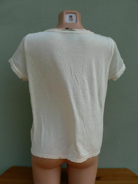 Krémový zdobený top blůzka h&m - vel.s, h&m,s