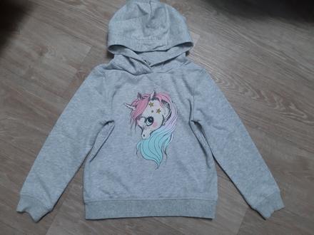 Mikina s jednorožcem, h&m,110