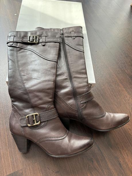Kožené kozačky janetd 41, deichmann,41