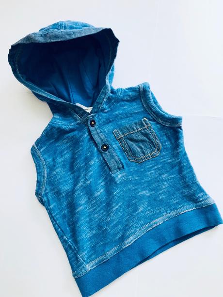 Vestička s kapucí melirové barvy - v.3/6 měs., baby,68