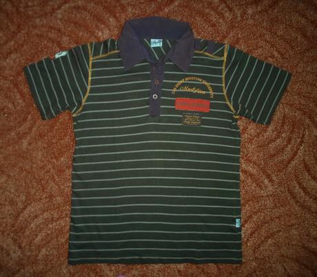 Hnědé polo tričko triko krátký rukáv, s