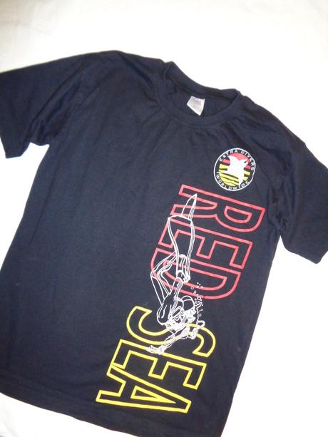 Luxusní černé tričko s aplikací vpředu i vzadu, 164