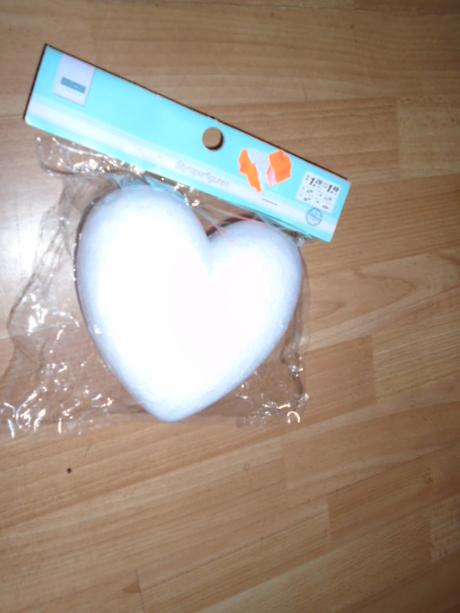 Srdce polystyren 15 cm tvoření,