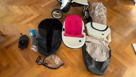 Kočárek mima xari 3g se zimní výbavou a firstbike, mima,mima xari