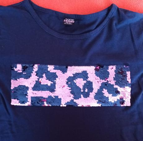 Dívčí modré triko krátký rukáv, 146