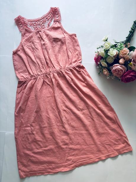 Ob/ šaty losové barvy - v. 9/10 let, george,140