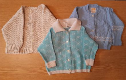 Dětské retro svetříky, vel. 74-80, 3 kusy, 80